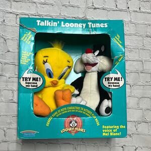 New in Box Rare 1998Vintage Tweety and Silvester Looney Tunes Characters Plushes